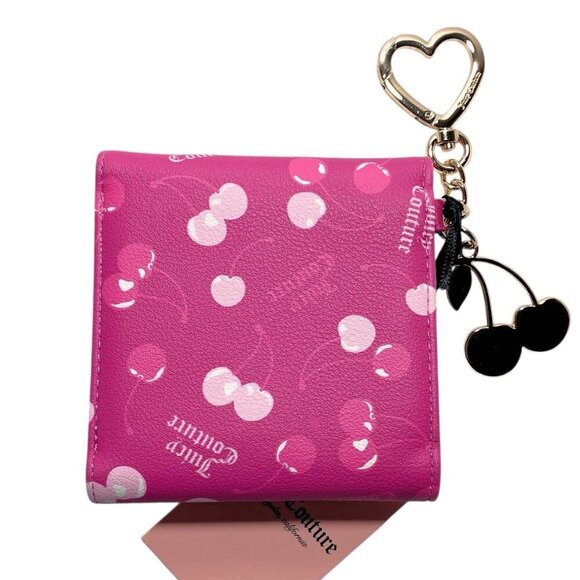 Juicy Couture Pink Cherry On Top Mini Envelope Bag or Backpack Charm Wallet NWT - Picture 4 of 7